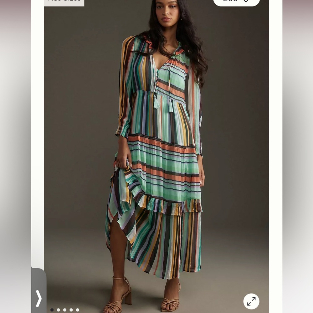 The Marais Printed Chiffon Maxi Dress